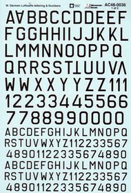  Microscale Decals  1/48 Luftwaffe Lettering & Numbers (2 Sheets) MS48036