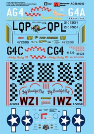  Microscale Decals  1/48 North-American P-51B Salem Representative, P-51D's - The Flying Undertaker, Passion Wagon, Nooky Booky IV, Big Beautiful Doll MS48040