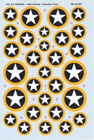  Microscale Decals  1/72 U.S. Insignia-Yellow Border/Operation Torch MS72007