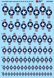  Microscale Decals  1/72 USAF Insignia-7 Sizes-15', 20', 25', 30', 40' & 45' MS72022
