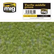  Ammo by Mig Jimenez  NoScale Grass Mats - TURFTS MIDDLE GREEN AMM8355