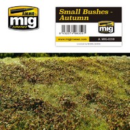  Ammo by Mig Jimenez  NoScale Grass Mats - SMALL BUSHES - AUTUMN AMM8359
