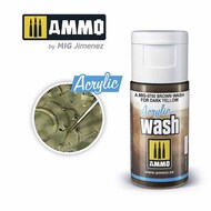  Ammo by Mig Jimenez  NoScale Acrylic Wash - Brown Wash for Dark Yellow (15ml) AMM0700