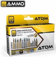 Atom: Modern Ammunition Acrylic Paint Set (6 Colors) 20ml Bottles #AMM20713