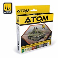 Atom: Tiger I 1942-45 Tank Acrylic Paint Set (12 Colors) 20ml Bottles - Pre-Order Item #AMM20729