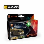 Atom: Gravity 1 Green & Sand Acrylic Paint Set (6 Colors) 20ml Bottles #AMM20804