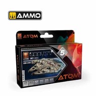 Atom: Gravity 5 Grey Acrylic Paint Set (6 Colors) 20ml Bottles #AMM20808