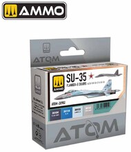 Atom: Su35 Flanker-E (Su27/34) Acrylic Paint Set (4 Colors) 20ml Bottles #AMM20902