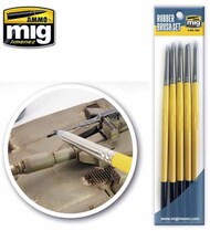  Ammo by Mig Jimenez  NoScale AMMO by Mig - Rubber Brush Set AMM7606