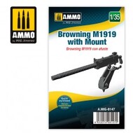  Ammo by Mig Jimenez  1/35 Browning .30 Cal M1919 Machine Gun with Mount AMM8147