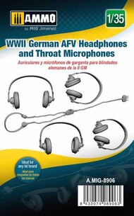 WW2 German AFV Headphones & Throat Microphones #AMM8906