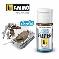  Ammo by Mig Jimenez  NoScale Acrylic Filter - Medium Brown (15ml) AMM0823