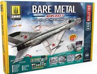  Ammo by Mig Jimenez  NoScale AMMO by Mig Solutions Box - Bare Metal Aircraft Colors and Weathering System AMM7721