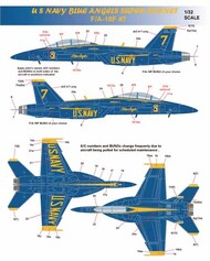  MilSpec  1/32 F-18E F-18F Super Hornet US Navy Blue Angels 2021 Season 75th Anniversary CAMMS32056