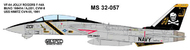  Milspec  1/32 VF-84 JOLLY ROGERS Grumman F-14A Tomcat CAMMS32057