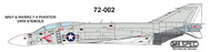  Milspec  1/72 McDonnell F-4B Phantom HI/VIZ DATA STENCILS CAMMS72002
