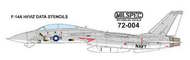  Milspec  1/72 Grumman F-14A Tomcat HI/VIZ DATA STENCILS CAMMS72004