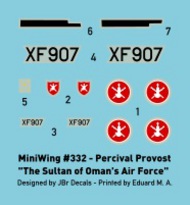  Miniwing-Plastic  1/144 Percival PROVOST T.52 / Oman MINI332