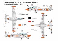 Fouga CM.170 MAGISTER / Belgian AF 2Q/2022 1 plastic kit, 1 decal version, BAGGED #MINI353