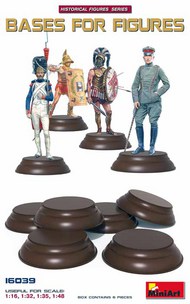  MiniArt Models  1/16 Bases for figures 6 Pieces MNA16039