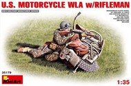  MiniArt Models  1/35 US Motorcycle WLA w/Rifleman MNA35179