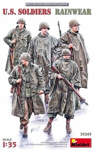  MiniArt Models  1/35 WWII US Soldiers in Rainwear (5) (New Tool) MNA35245