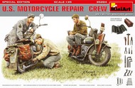  MiniArt Models  1/35 US Motorcycle Repair Crew (3) w/2 Motorcycles, Tools & Boxes (Special Edition) MNA35284