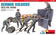 German Soldiers with Fuel Drums Figure Set #MNA35366