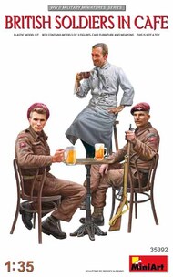 Figure Set - British Soldiers in Café (3 figure set) - Pre-Order Item #MNA35392