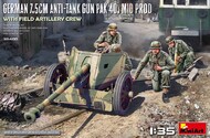  MiniArt Models  1/35  German 7.5cm Anti-Tank Gun Pak 40 Mid Production with Crew MNA35400