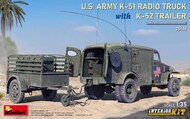  MiniArt Models  1/35 US Army K-51 Radio Truck w/ K-52 Trailer MNA35418
