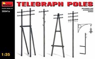  MiniArt Models  1/35 Telegraph Poles. This kit contains 124 parts OUT OF STOCK IN US, HIGHER PRICED SOURCED IN EUROPE MNA35541A