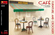  MiniArt Models  1/35 Cafe Furniture Tables & Chairs w/Accessories MNA35569