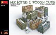  MiniArt Models  1/35 Milk Bottles & Wooden Crates MNA35573