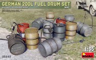  MiniArt Models  1/35 WWII German 200L Fuel Drum Set (12) MNA35597