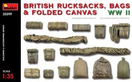  MiniArt Models  1/35 WWII British Rucksacks, Bags & Folded Canvas (NOV) MNA35599