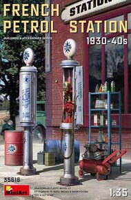  MiniArt Models  1/35 French Petrol Station 1930-40S OUT OF STOCK IN US, HIGHER PRICED SOURCED IN EUROPE MNA35616