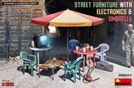  MiniArt Models  1/35 Street Furniture w/Electronics, Umbrella & Accessories (New Tool) MNA35647