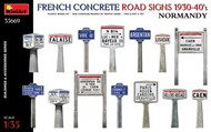 French Concrete Road Signs Normandy 1930-40s #MNA35669
