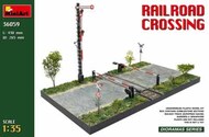  MiniArt Models  1/35 Railroad Crossing w/Cobblestone Sections, Track, Barriers & Semaphore MNA36059
