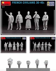  MiniArt Models  1/35 French Civilians '30-'40s. with Resin Heads MNA38037