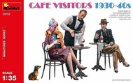 Cafe Visitors (2) w/Waiter 1930s-40s #MNA38058