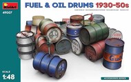  Miniart Models  1/48 Fuel & Oil Drums 1930-50s OUT OF STOCK IN US, HIGHER PRICED SOURCED IN EUROPE MNA49007