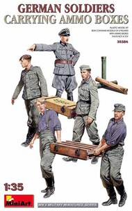 German Soldiers Carrying Ammunition Boxes #MNA35384