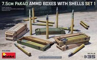  Miniart Models  1/35 7.5CM PAK.40 Ammo Boxes with Shells Set 1 OUT OF STOCK IN US, HIGHER PRICED SOURCED IN EUROPE MNA35398