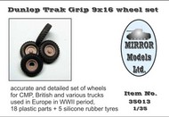  Mirror Models  1/35 Dunlop Trak Grip 9x16 Wheel/Tire Set for WWII CMP/British Trucks (5) MZZ35013