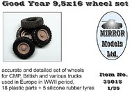  Mirror Models  1/35 Goodyear 9 5x16 Wheel/Tire Set for WWII CMP/British Trucks (5) MZZ35015