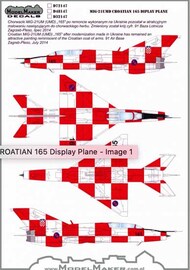  Model Maker Decals  1/48 Mikoyan MiG-21UMD Croatian 165 D48147