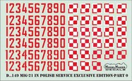  Model Maker Decals  1/48 Mikoyan MiG-21 in Polish service exclusive edition part 0 Insignia D48149