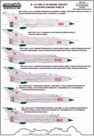  Model Maker Decals  1/48 Mikoyan MiG-21 in Polish service exclusive edition part II D48151
